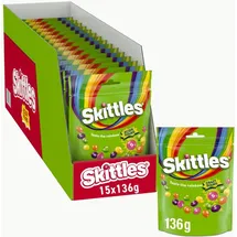 SKITTLES Crazy Sours Kaubonbons 15 x 136 g