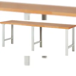 PROREGAL Werkbank Serie 7000 - Modell 7000 | HxBxT 84x250x70cm | Lichtgrau | Arbeitstisch Werktisch