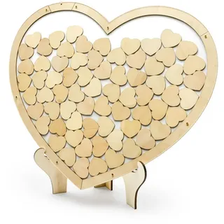 Partydeco Partyaccessoire Herz aus Holz 44 x 37.5 cm, braun