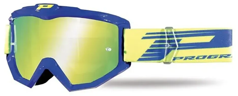 Progrip 3201-104 Offroad-brille - Blue / Yellow - Yellow Mirror/CAT2