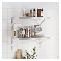 vidaXL Wandregal 50 x 30 x 3 cm Silber