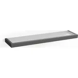 Zack Linea Badablage, 46,5 cm, graphit, mattiertes Glas, PVD-beschichtet