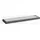 Zack Linea Badablage, 46,5 cm, graphit, mattiertes Glas, PVD-beschichtet