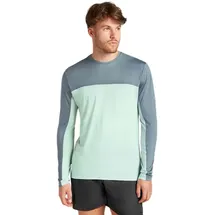 Icebreaker Merino 125 Cool Lite Sphere Colourblock Langarm-t-shirt - Mint / Blue Ash / Colourblock - XL