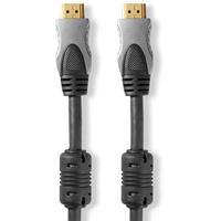 Nedis High Speed ​​HDMI TM Kabel mit Ethernet HDMITM Stecker HDMITM Stecker 4K@30Hz 10.2 Gbps rund PVC (0.75 m HDMI), Video Kabel