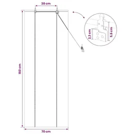 vidaXL Rollo Natur 70 x 160 cm Bambus/Braun