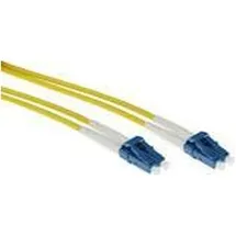 Act 3 meter singlemode 9/125 OS2 duplex armored fiber patch cable with LC connectors (3 m), 2x Gelb