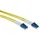 Act 3 meter singlemode 9/125 OS2 duplex armored fiber patch cable with LC connectors (3 m), 2x Gelb