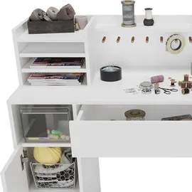 Vicco Schreibtisch Basteltisch XL Weiß