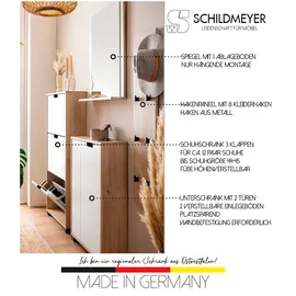 Schildmeyer Emmik Stauraumschrank 59,8 x 19,6 x 85,2 cm Weiß