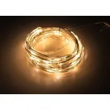 McShine - LED Draht-Lichterkette | Micro 100 LEDs, warmweiß, Batteriebetrieb | netzunabhängig | dünne Drähte für dezentes Unterbringen | ideal für Weihnachtsdeko, Blumensträuße, Kränze, uvam.