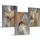 Bilder Blätter Natur Golden Pflanzen Leinwandbild 40x58cm 3er Set
