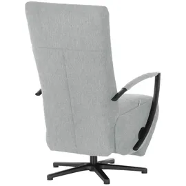 Vito Drehsessel Ticona Flachgewebe 70 x 133 x 80 cm Grau mit Relax-Funktion