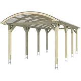 SKANHOLZ Franken Einzelcarport 3,76 x 7,55 m nussbaum inkl. Pfostenanker