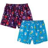 Lousy Livin Berry Lunch Boxershorts blau M 2er Pack