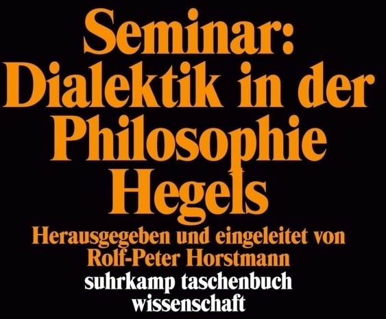 Seminar 'Dialektik In Der Philosophie Hegels'  Taschenbuch