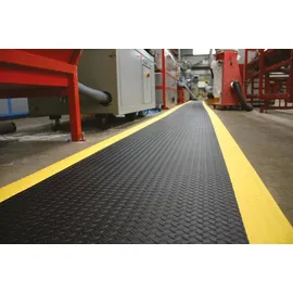 COBA Europe Arbeitsplatzmatte PVC 600 x 900 mm Schwarz/Gelb
