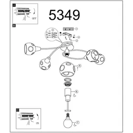 Rabalux 5349 Deckenleuchte Tamara E14 - Chrom glänzend