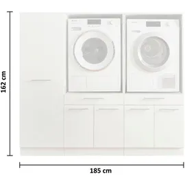 laundreezy Mehrzweckschrank-Set »LAUNDREEZY LDSK12«, Weiß