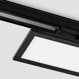 ARCCHIO LED Stromschienenstrahler LED Panel) Hairis, schwarz, 4.000 K, 30 cm, 3-Phasen / schwarz,