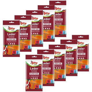 Poliboy - Leder Feuchttücher - perfekte Reinigung für Glatt- und Kunstleder - 10er Pack - 10x20 Tücher - Made in Germany