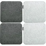 Dune Design Sitzkissen 35 x 35 x 8 cm grau 4-tlg.