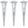 GAH Alberts Alberts 663612 Einschlag-Bodenhülse | für Stahlrohr-Zaunpfosten | feuerverzinkt | Länge 500 mm | für Pfosten-Ø 34 mm | 3er Set