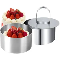NEUSID 4 Stück Dessertringe und Speiseringe Set, 8 cm