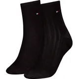 stichd b.v. TOMMY HILFIGER Damen, Kurzsocken Shine 2er Pack - schwarz - 39|40|41|42