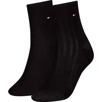 stichd b.v. TOMMY HILFIGER Damen, Kurzsocken Shine 2er Pack - schwarz - 39|40|41|42