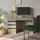 Vicco Schreibtisch Sherry, Greige Hochglanz, 55 x 120 cm mit Schubladen, Model 57919 - Grau