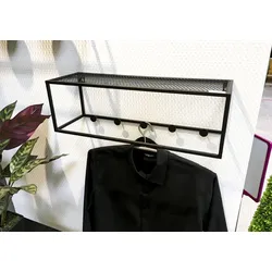 Wandgarderobe LEICESTER 5 - schwarz