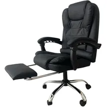 Hti-Living Chefsessel Kunstleder Schwarz