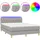 vidaXL Boxspringbett 140 x 200 cm Hellgrau