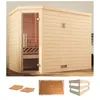 Sauna WEKA Turku Eck 2, beige (natur), ohne Ofen, (ohne Ofen), Saunen, ohne Ofen