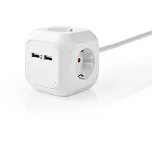 Nedis Verlängerungsbuchse 4-Wege 1,50 m Schwarz