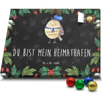 Mr. & Mrs. Panda Schoko Adventskalender Eule Matrose - Schwarz - Geschenk, Kapitän, Seefahrer, Heimathafen, Eule Deko, Ehe, Schokoladen Adventskal... - Schwarz