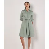 Apricot Minikleid gestreift Grün 36