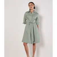 Apricot Minikleid gestreift Grün 36
