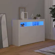 vidaXL Sideboard 115,5 x 75 x 30 cm weiß LED