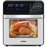 CUSIMAX Heißluftfritteuse 14,5 Liter 8 in 1 Airfryer Oven für Fritteuse Dehydrieren Rotisserie Backen Ölfrei, 1600W Minibackofen umluft für den Heimgebrauch, Spülmaschinenfest, Einschließlich Zubehör
