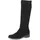 CAPRICE Damen Hohe Stiefel ohne Absatz Kniehoch Vegan, Schwarz | Gr. 38,5