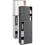 VCM Büroschrank Schiebetüren Salia 5fach