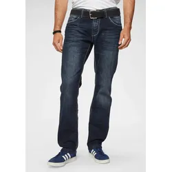 Straight-Jeans »NI:CO:R611«, mit markanten Steppnähten, Gr. 32 - Länge 30, dark-used, , 13495163-32 Länge 30
