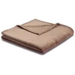 Wohndecke BIEDERLACK "King Fleece", braun (palisade), B:150cm L:200cm, Wohndecken, leicht, Kuscheldecke