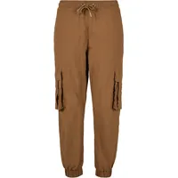URBAN CLASSICS Ladies High Waist Crinkle Nylon Cargo Pants",