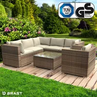 Gartenmöbel Poly Rattan Lounge Möbel ALU Garten Garnitur Sitzgruppe Sofa