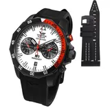 Vostok Europe Rocket N1 Chronograph Limited Edition Herrenuhr + Vostok Armband - Weiß/Weiß