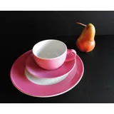 Dibbern SONDERAKTION Solid Color - Kaffeetasse m.U. 0,25 + Teller 21 cm - pink - NEU