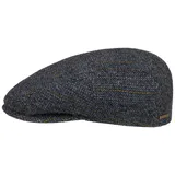 Stetson Schiebermütze Kent Flatcap aus reiner Schurwolle mit Streifen blau|grau 57/M